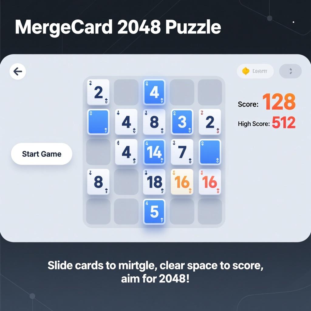 MergeCard 2048 Puzzle