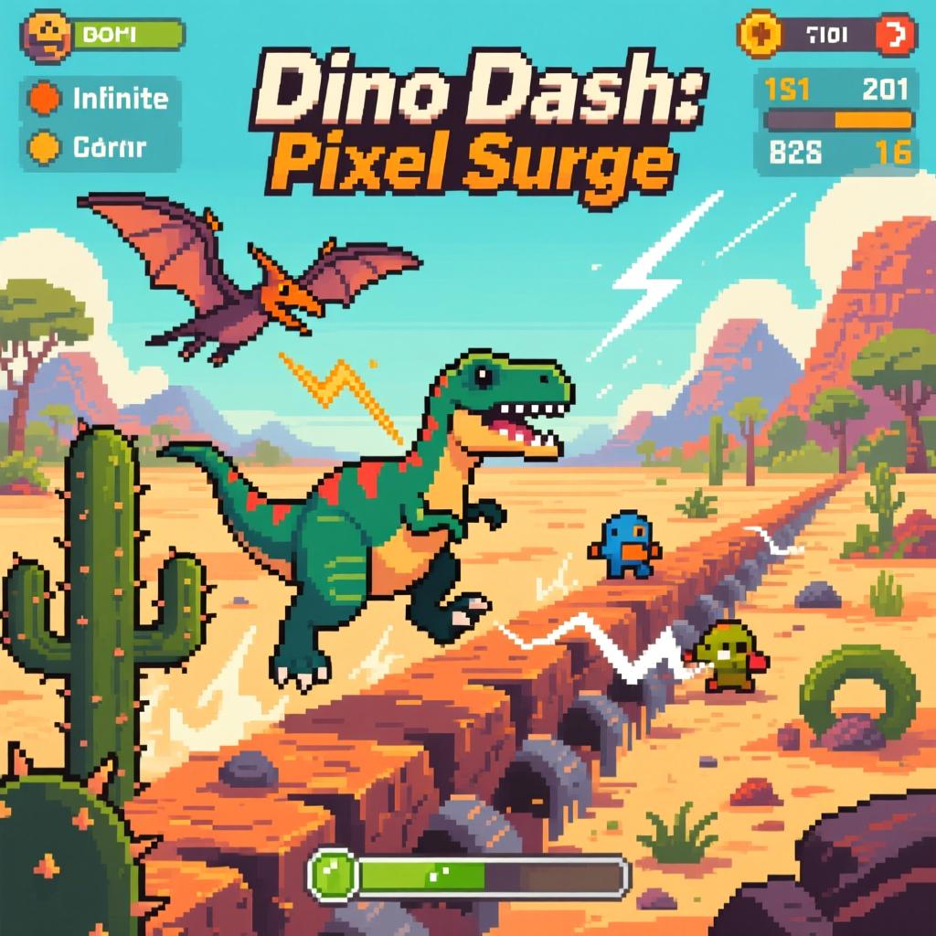 Dino Dash Pixel Surge